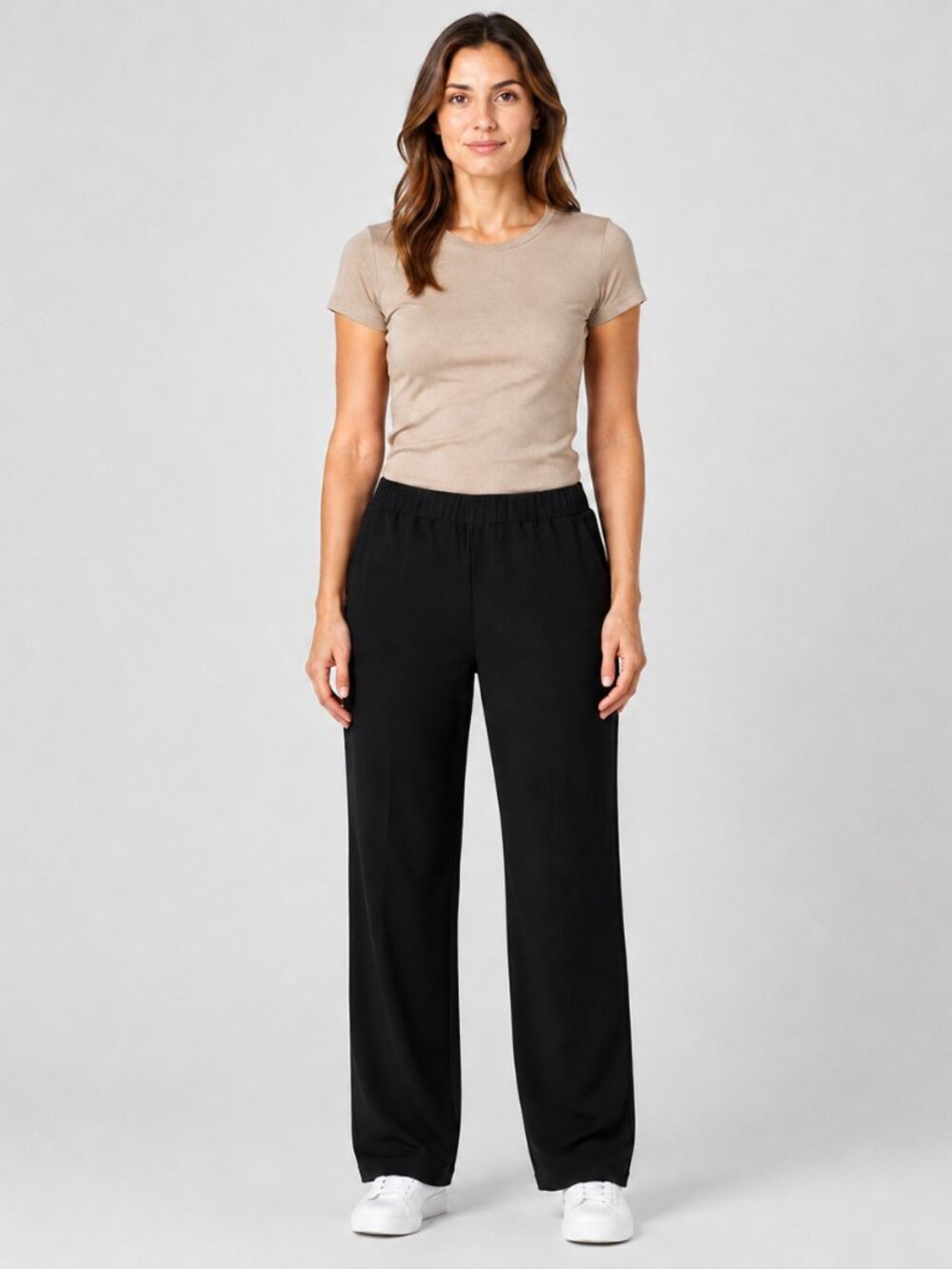 Antthony Original Black Pull-On Stretch Straight Leg Pants Size S